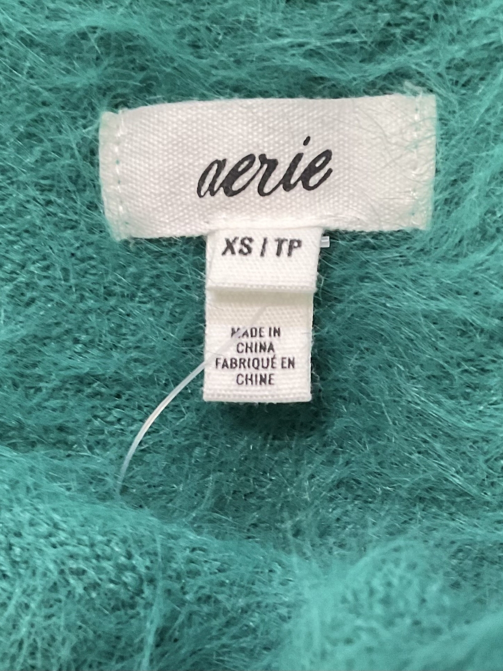aerie Pretty Green Fuzzy  Mini Dress New With Tag - Picture 6 of 9